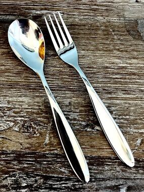 NEW Alessi For Delta Spoon Fork Set Made In Italy Flatware